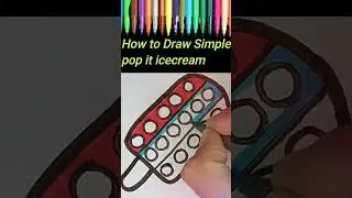 How to Draw Pop It Ice Cream Drawing and Coloring #stepbystepdrawing #drawing #artforkids #howtodraw