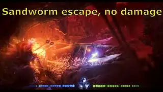 Escaping Giant Sandworm | Ori and the Will of the Wisps (Sandworm Chase sequence - No damage)