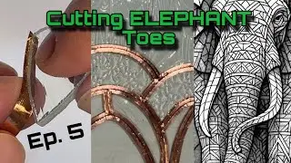Making elephant feet with clear glass