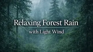 Relaxing Forest Rain with Light Wind | Nature Sounds