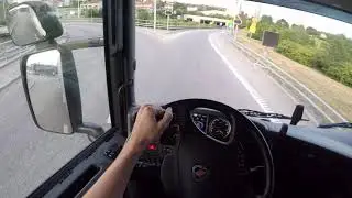 Awesome & Relaxing Scania G490 + Trailer 24m long Truck driving (POV, GoPro headview) 2017