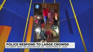 Videos show people dancing on top of St. Louis police car on Washington Avenue