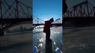 Pulling mommy&rsquo;s sled across the ice🧊#SleddingFun #WinterInChina #IceFun #SnowyDays #WinterMemories