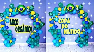 ARCO DE BALÕES DESCONSTRUÍDO COPA DO MUNDO⚽⚽Canal Juju Oliveira