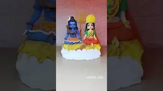 Shiv ji Parvati ji idol Making 💖 DIY Shiv Parvati idol making 🥰Har Har Mahadev 💞#shorts #shivparvati