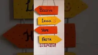 Diy Motivational Wall Decor || how to make motivational Wallhanging #craft #shorts  #homemadedecor