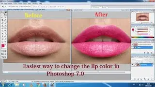 Easiest way to change the lip color in Photoshop 7.0 🔥🔥🔥