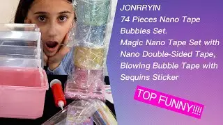 Matilda presents JONRRYIN 74 Pieces Nano Tape Bubbles Set Magic