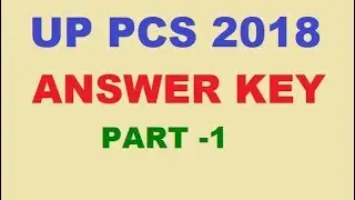 UP PCS 2018 Answer Key