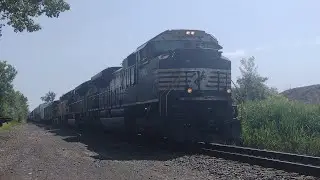 NS#1010 sd70Ace Duo with the NS Illinois terminal 1072 heritage unit and BNSF#5424 GEc44-9w on 264