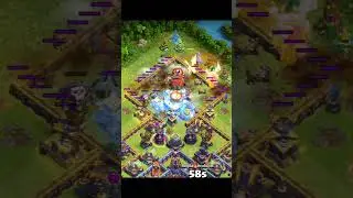 Town hall 15 Traps Vs air troops electro Ballons🤣|Traps on 🔥 #clashofclans #coc #shortvideo #games
