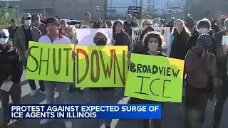 Protesters demonstrate ahead of expected Chicago area ICE operations