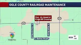 Illinois 64 railroad crossing in Ogle County set to close for maintenance