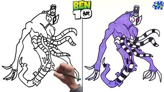 How to Draw Zs'Skayr GhostFreak from Ben 10 || Easy Step by Step
