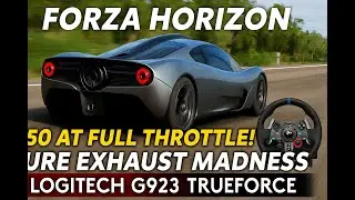 Forza Horizon | T.50 at Full Throttle! Pure Exhaust Madness with Logitech G923 TRUEFORCE ] 4K