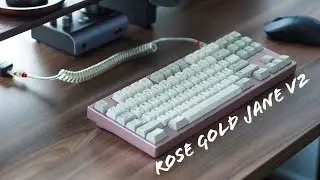Rose Gold TGR Jane V2 with Vint Browns and PC Half Plate Typing Sound Test (No deskmat)