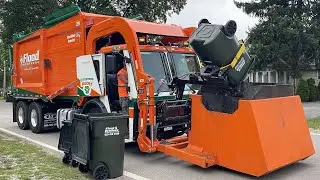 2 Unique Flood Brothers Mack LR Curotto Can Garbage Truck