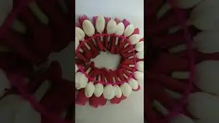 Rose and Jasmine flower veni making. Garland.