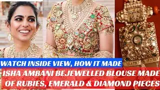 Isha Ambani's Diamond Pieces Bejewelled Blouse for Anant Radhika pre-wedding