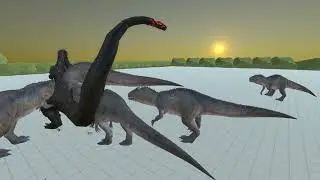 Mini Shin Godzilla Vs 10 Giganotosaurus #arbsmobile #arbs Epic Fight