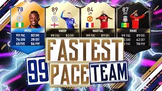 99 Pace On Every Player Squad Fastest Team Ever Fifa 17 Ultimate Team