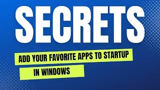 How to add programs to startup | How to Add an Application to Windows 10 Startup #windows