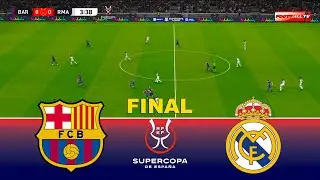 BARCELONA vs REAL MADRID - Supercopa de Espana 2026 Final | CRAZY EL CLASICO | Pes 21 Gameplay