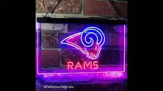 Los Angeles Rams LED Neon Sign   Legacy Edition