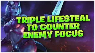 TRIPLE LIFESTEAL TO COUNTER ENEMY FOCUS - S11 SMITE RANKED FREYA