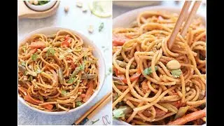 Thai Peanut Sauce Noodles (Instant Pot) | Vegan Peanut Butter Noodles | Instant Pot Peanut noodles