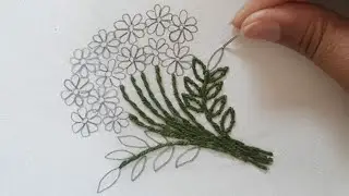 Beautiful emborided flower bunches/handemboridry simple design/embroidery for beginners