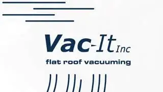 Vacuuming stone and mud from Commercial flat roof in Winnipeg, Manitoba Canada.