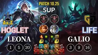 AXIZ Hoglet Leona vs GEN Life Galio Sup - KR Patch 10.25