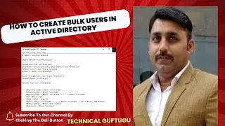 How to create bulk users in active directory || Via Powershell
