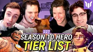 [UPDATED] SEASON 10 HERO TIER LIST! ft. Jake, Jaws, Custa, Reinforce &mdash; Plat Chat Overwatch 227