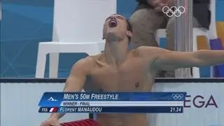 Florent Manaudou Wins 50m Freestyle Gold - London 2012 Olympics