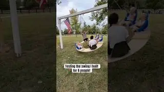 I built a swing for 6 people! 🤣. And the family loves it! #dad #diy #triplets #mom