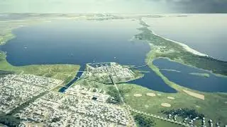 3D Visualization of Lagoon Project Marchica Morocco