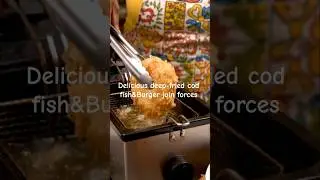 delicious recipe deep fry cod joining forces with a burger #beats #food #cooking #delicious