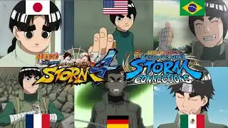 Comparaci&oacute;n de doblaje Naruto Storm Connections(Jap,Ing,Bra,Fra,Ale,Lat)+Storm4 (Rock Lee)