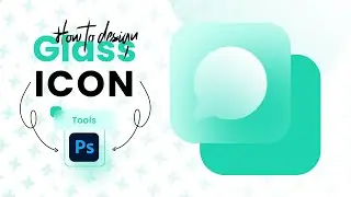 How to Design Glass Icon in 3 Minute | Photoshop Tutorial