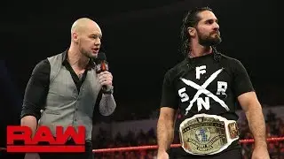 Сет Роллинс о «полном провале» Барона Корбина в Raw: Raw, 10 декабря 2018 г.