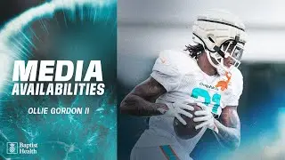 Ollie Gordon II meets with the media | Miami Dolphins