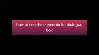 how to use the elements list dialogue box of NVDA