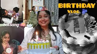 Birthday party 🥳🎉|| satsang 🪷🦢||midnight suprise 😱🫣|| #art #like #subscribe #vlog 