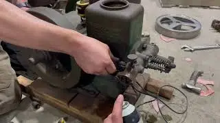 Short Run of 1915 International Harvester Mogul Jr 1hp hit miss type engine