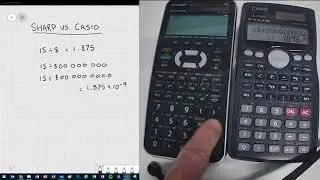 Sharp Calculators - Misleading Results - Comparison vs Casio for answers around 10^-9 (0.000000001)