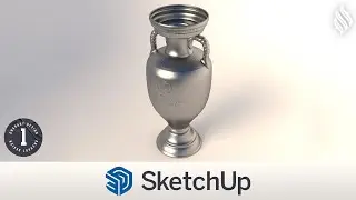 3D Modeling Euro Trophy [Part 1] [SketchUp Tutorial]