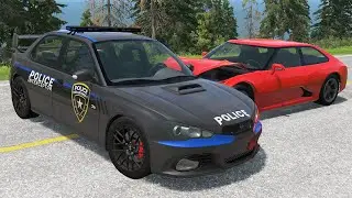 Crash drive police chase - BeamNG.drive