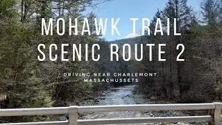 Driving Scenic Byway Mohawk Trail Route 2 East Near Pioneer Valley by Charlemont, Massachusetts